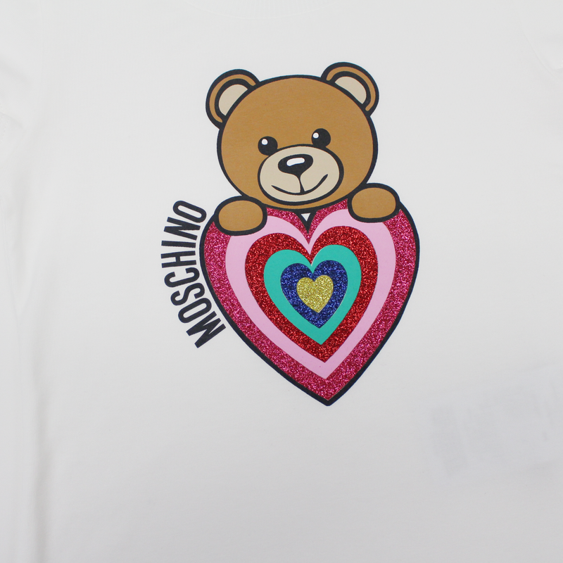 LOVE MOSCHINO T-shirt, Heart Print Tee, Authentic Fashion Designer