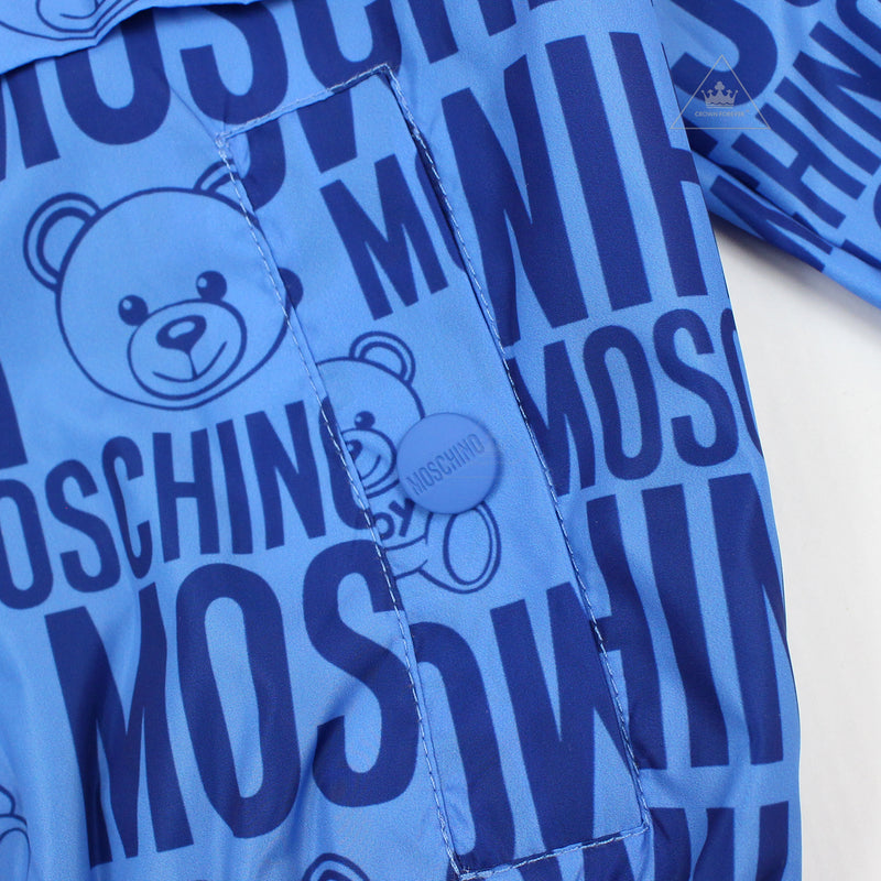 Baby Printed Changing Bag in White - Moschino Kids