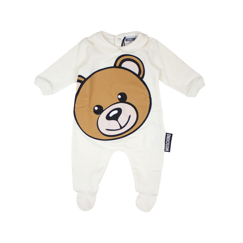 Moschino Kids Baby Teddy Bear Babygrow Footie Gift Box Crown Forever
