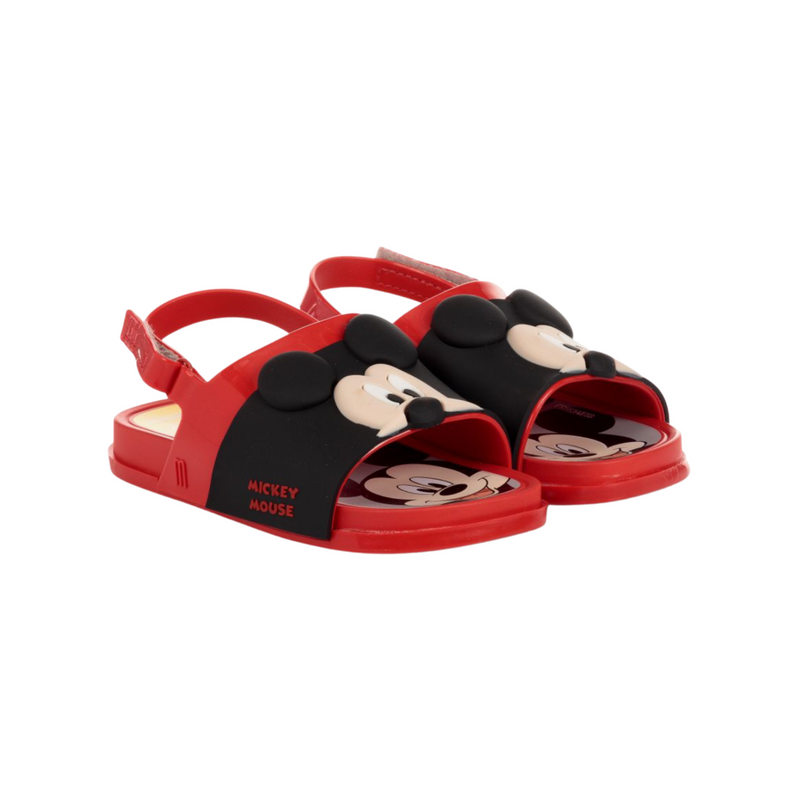 Mini Melissa Red Mickey Disney Jelly Sandals Crown Forever