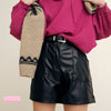The New Society Recycled Leather Women Short Pant Women shorts The New Society   