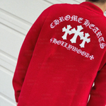 CH Supertouch Cashmere Cardigan Red CH Sweater CHROME HEARTS   