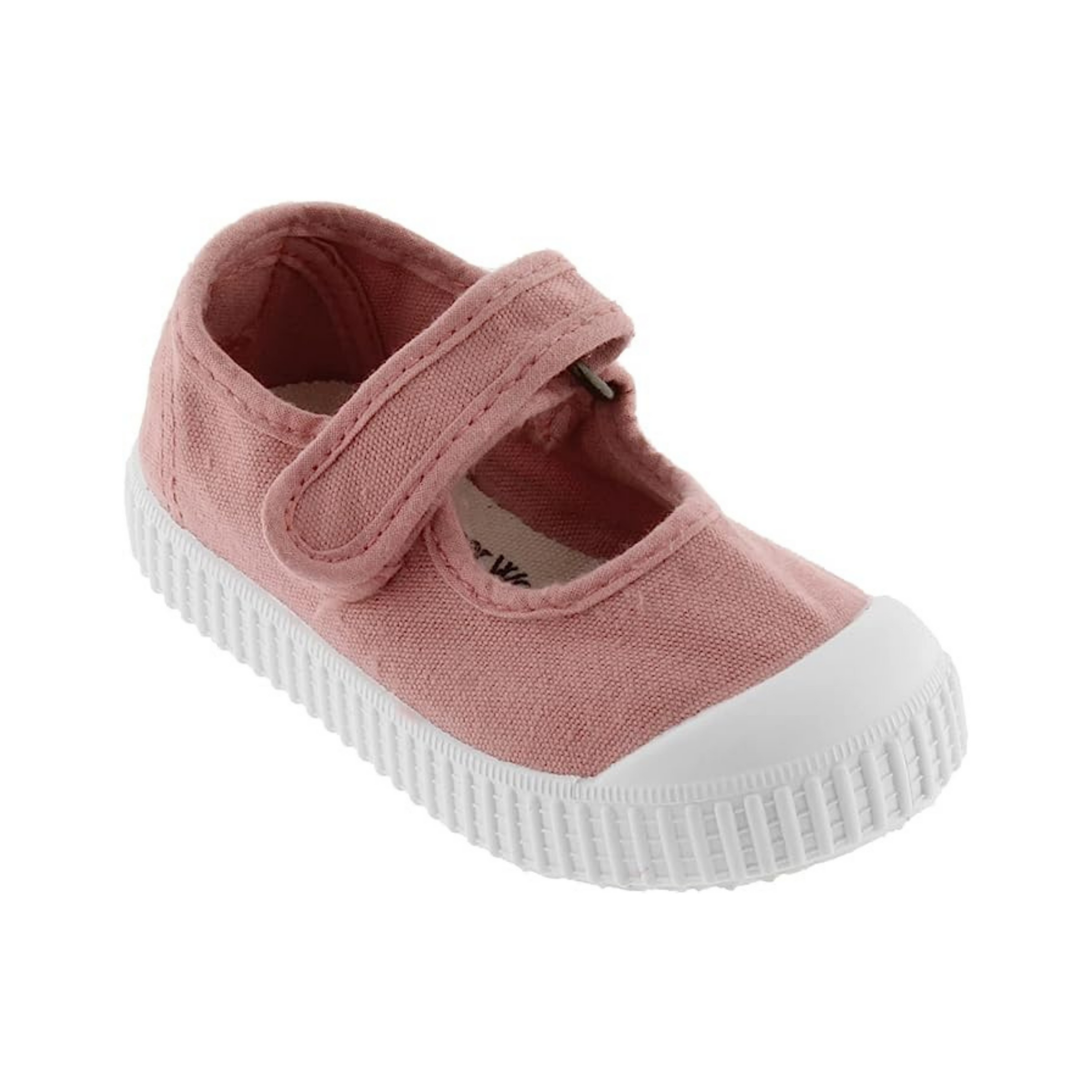 Victoria Kids Canvas Mary Janes Nude Crown Forever
