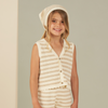 Rylee + Cru knit vest || sand stripe kids tops Rylee And Cru   