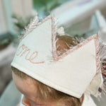 Oh Baby! Birthday Crown “One” Linen Hat