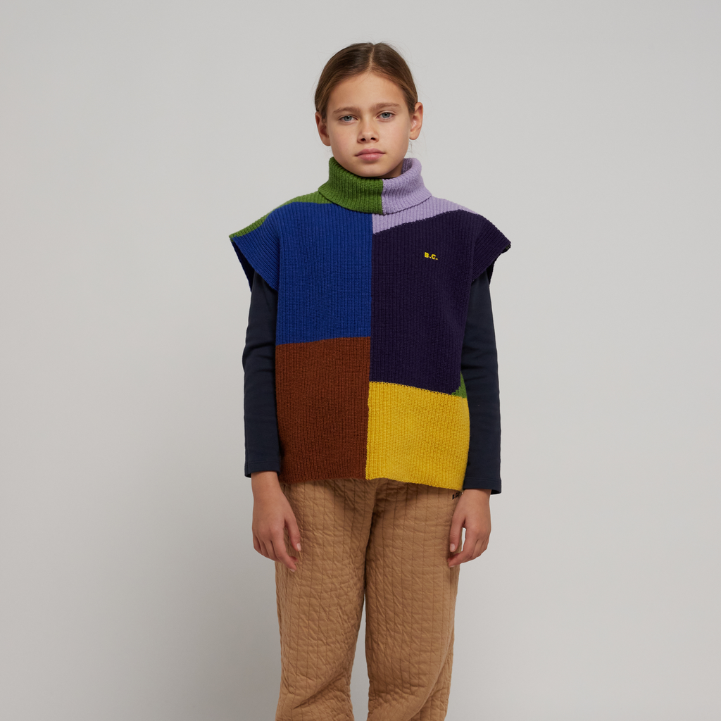 Bobo Choses Multicolor intarsia vest
