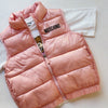 Moschino Kids Logo Puffer Vest In Pink