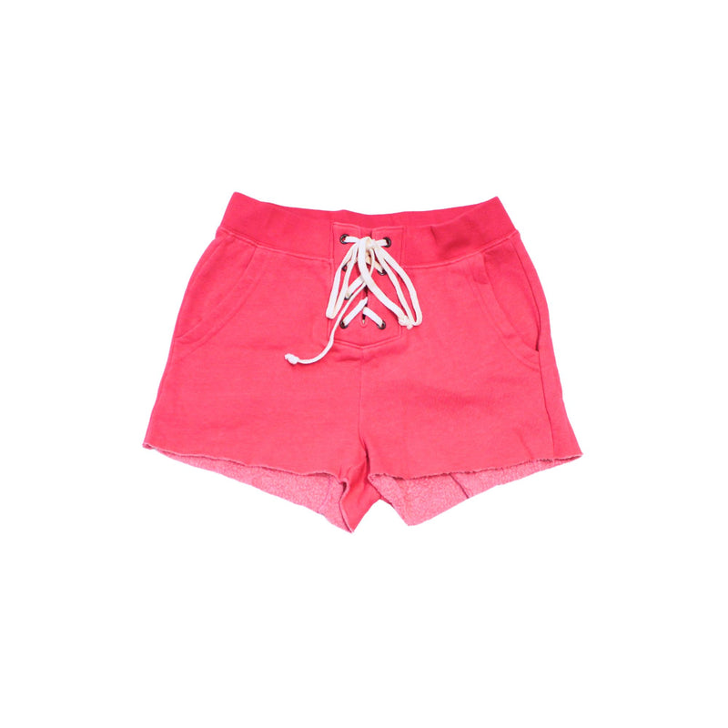 Wildfox Couture Mod Football Lace Up Shorts WF Shorts Wildfox Couture Magenta XS 