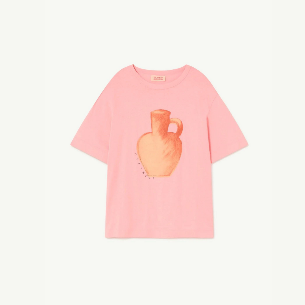 The Animals Observatory Pink Rooster Oversize T-Shirt