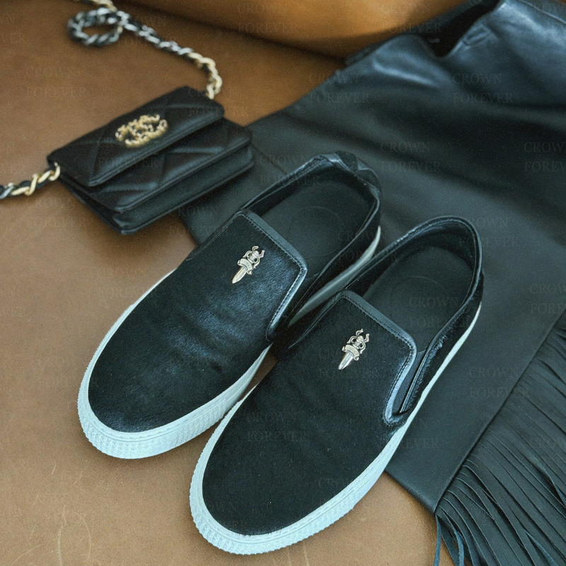 Chrome Hearts Dagger Slip On Shoe Horse Hair – Crown Forever Chrome Hearts Dagger Slip On Shoe Horse Hair – Crown Forever