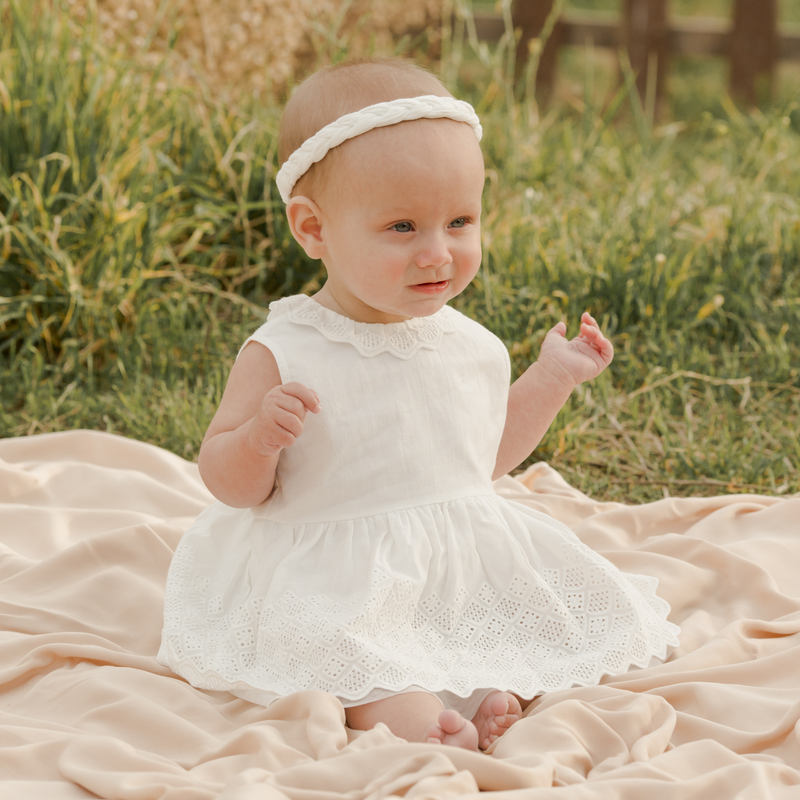 Noralee baby bonnet || white kids hats Noralee   