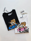 Moschino Kid-Teen Teen Black Cotton Skater Bear T-Shirt kids T shirts Moschino   