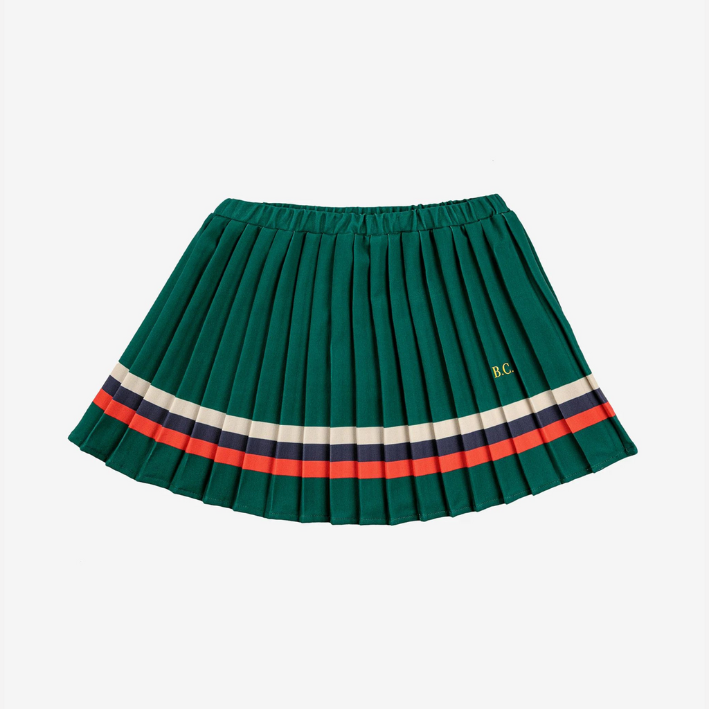 Bobo Choses stripes pleated woven skirt