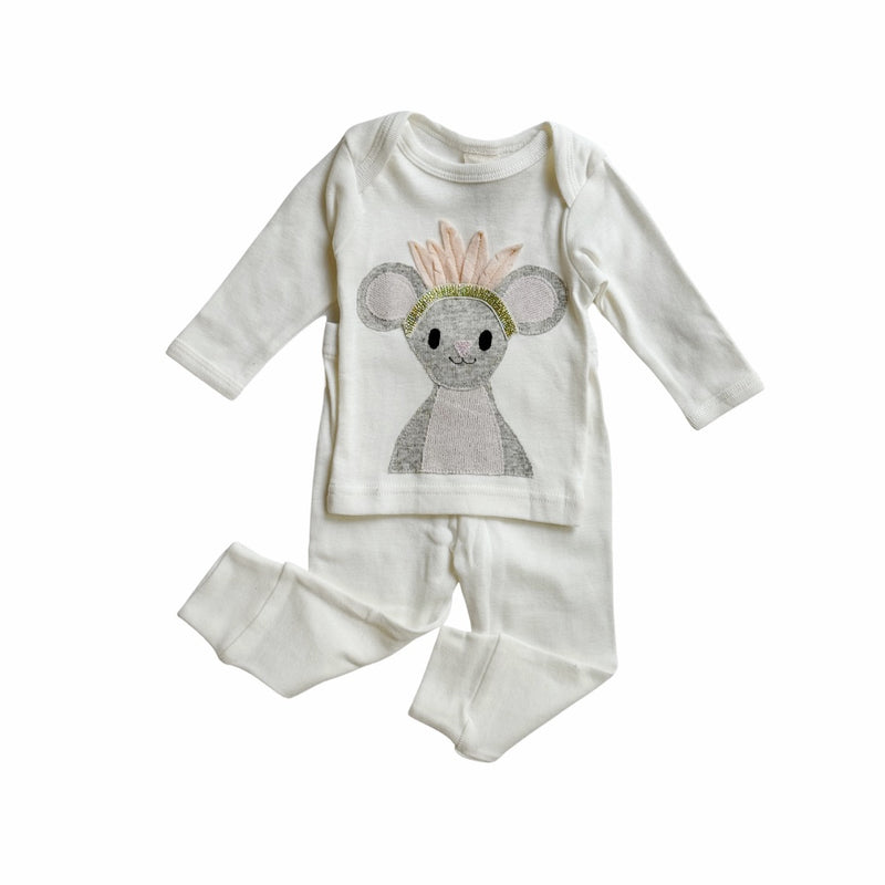 Oh Baby! Soft Cotton Mouse Soft White Newborn Set