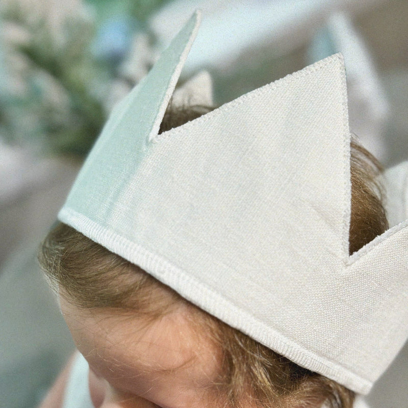 Oh Baby! Birthday Crown Linen Hat kids hats Oh Baby!   
