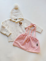 Moschino Kids Baby Crossover shoulder-straps corduroy skirt baby skirts Moschino   