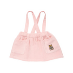Moschino Kids Baby Crossover shoulder-straps corduroy skirt