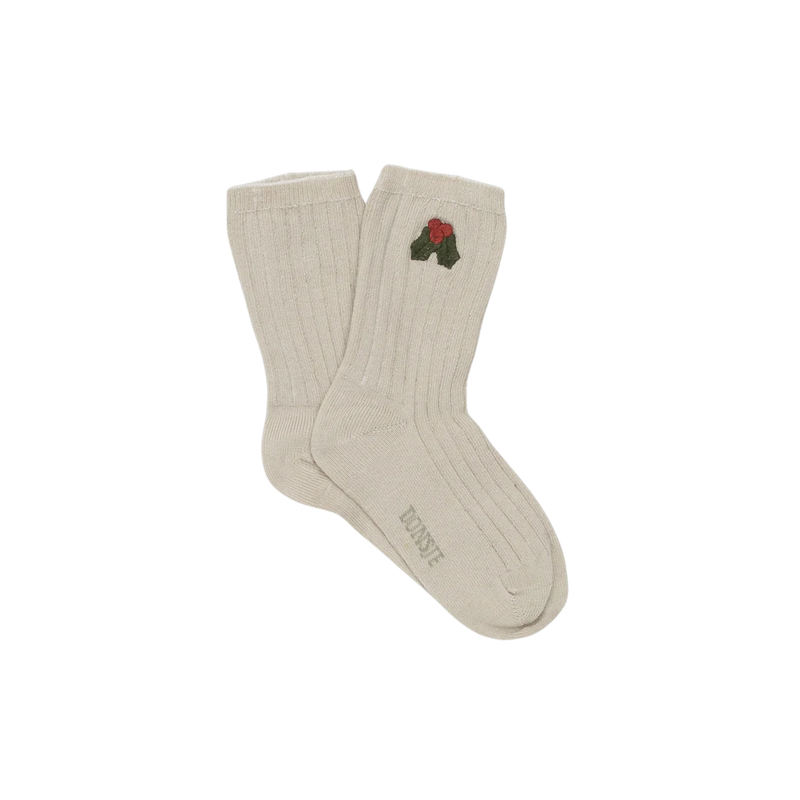 Donsje Lala Socks | Holly | Olive Grey kids socks and tights Donsje   