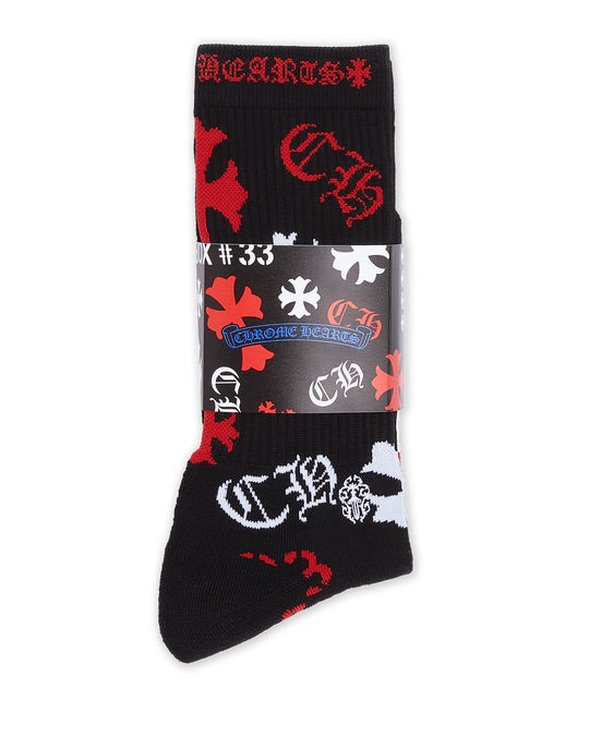 The Chrome Hearts Stencil Stocks (3 pack) in Black, White and Red