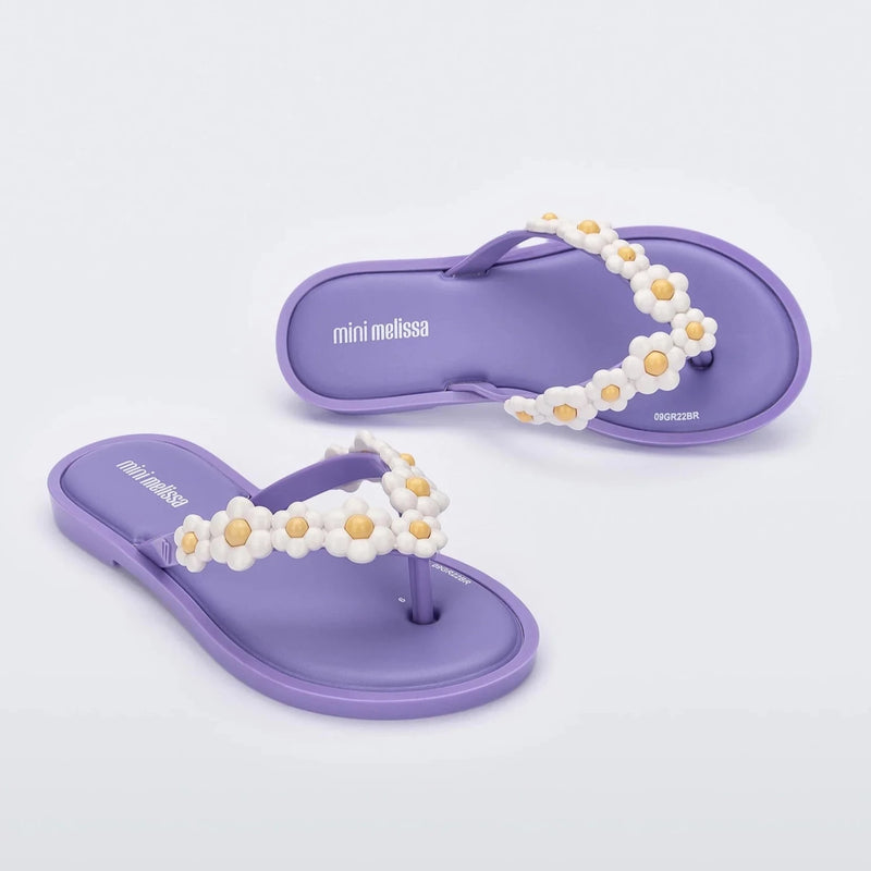 Mini Melissa Mini Flip Flop Spring Lilac/White kids shoes Mini Melissa   