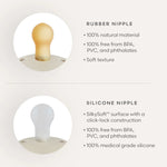 Mushie FRIGG Andersen Natural Rubber Baby Pacifier (Cream / Blush) baby pacifier Mushie   