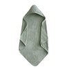 Mushie Organic Cotton Baby Hooded Towel (Moss) baby towels Mushie   