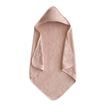 Mushie Organic Cotton Baby Hooded Towel (Blush) baby towels Mushie   