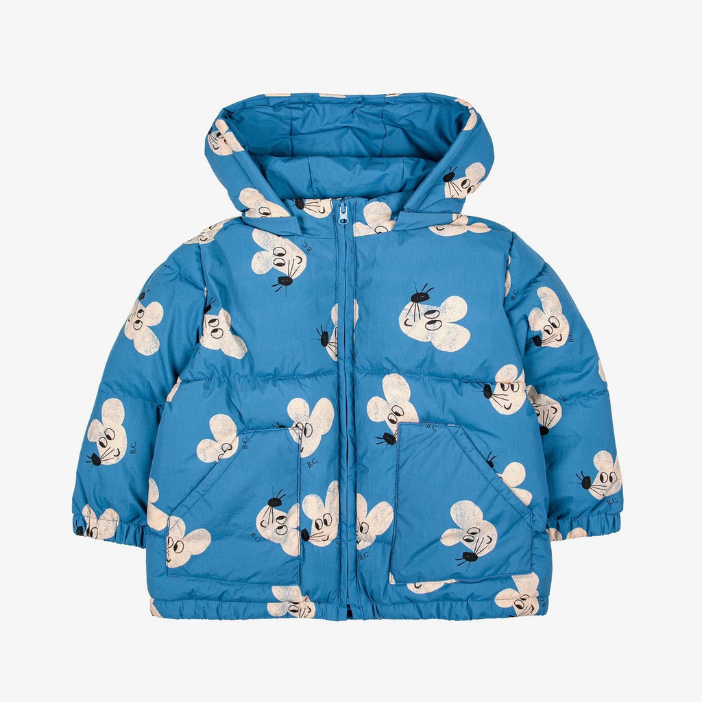 Bobo Choses Baby mouse all over hooded puffer jacket