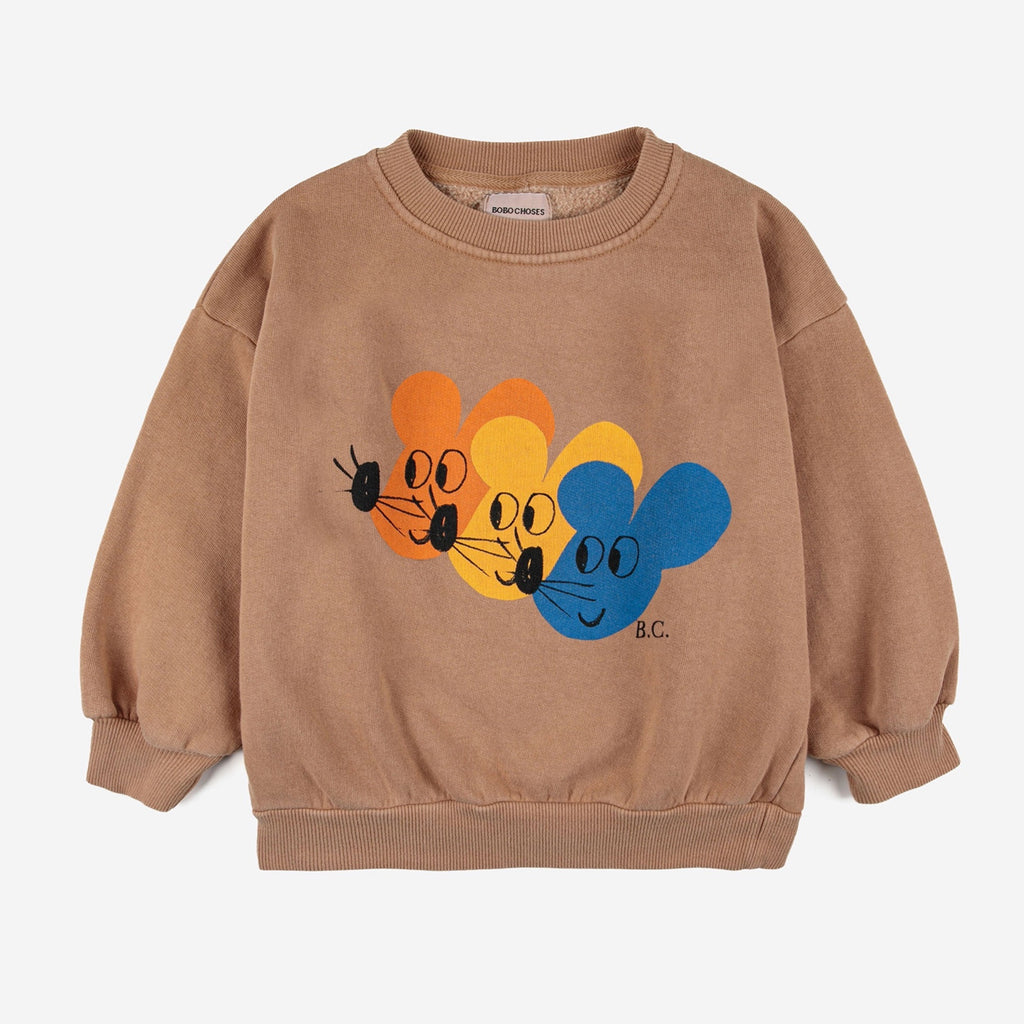 Bobo Choses multicolor mouse sweatshirt