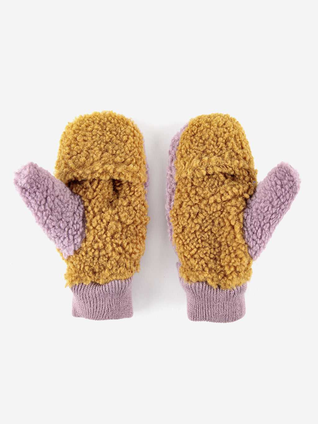 Bobo Choses color block sheepskin lavender gloves