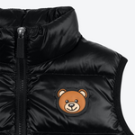 Moschino Kids Black Bear Patch Vest