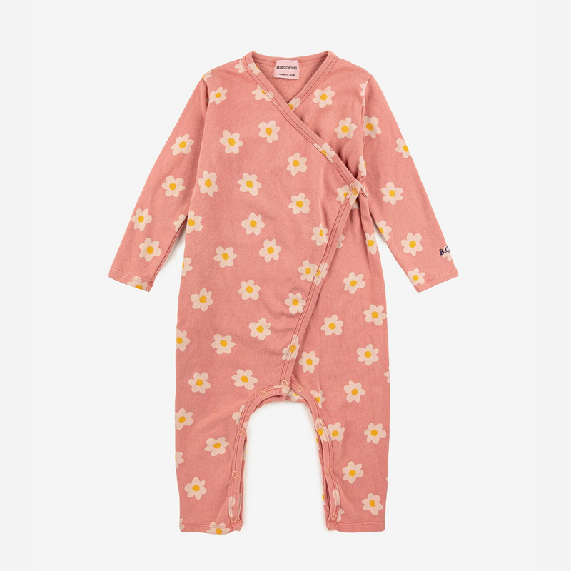 Bobo Choses Baby little flower all over wrap overall kids onesies Bobo Choses   