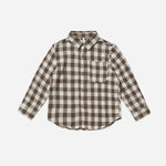 Rylee + Cru Collared Long Sleeve Shirt || Charcoal Check kids shirts Rylee And Cru   