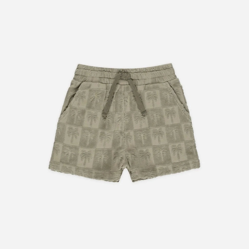 Rylee + Cru Relaxed Short || Palm Check kids shorts Rylee And Cru   