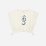 Rylee + Cru Cropped Cinched Tee || Seahorse kids T shirts Rylee And Cru   