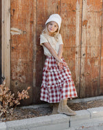 Rylee + Cru Ruffled Midi Skirt || Ruby Plaid kids skirts Rylee And Cru   