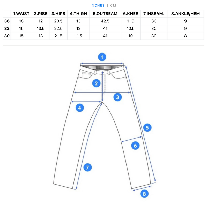 Chrome Hearts Carpenter Pants Black Herringbone Twill Inches Size Guide 36 32 30