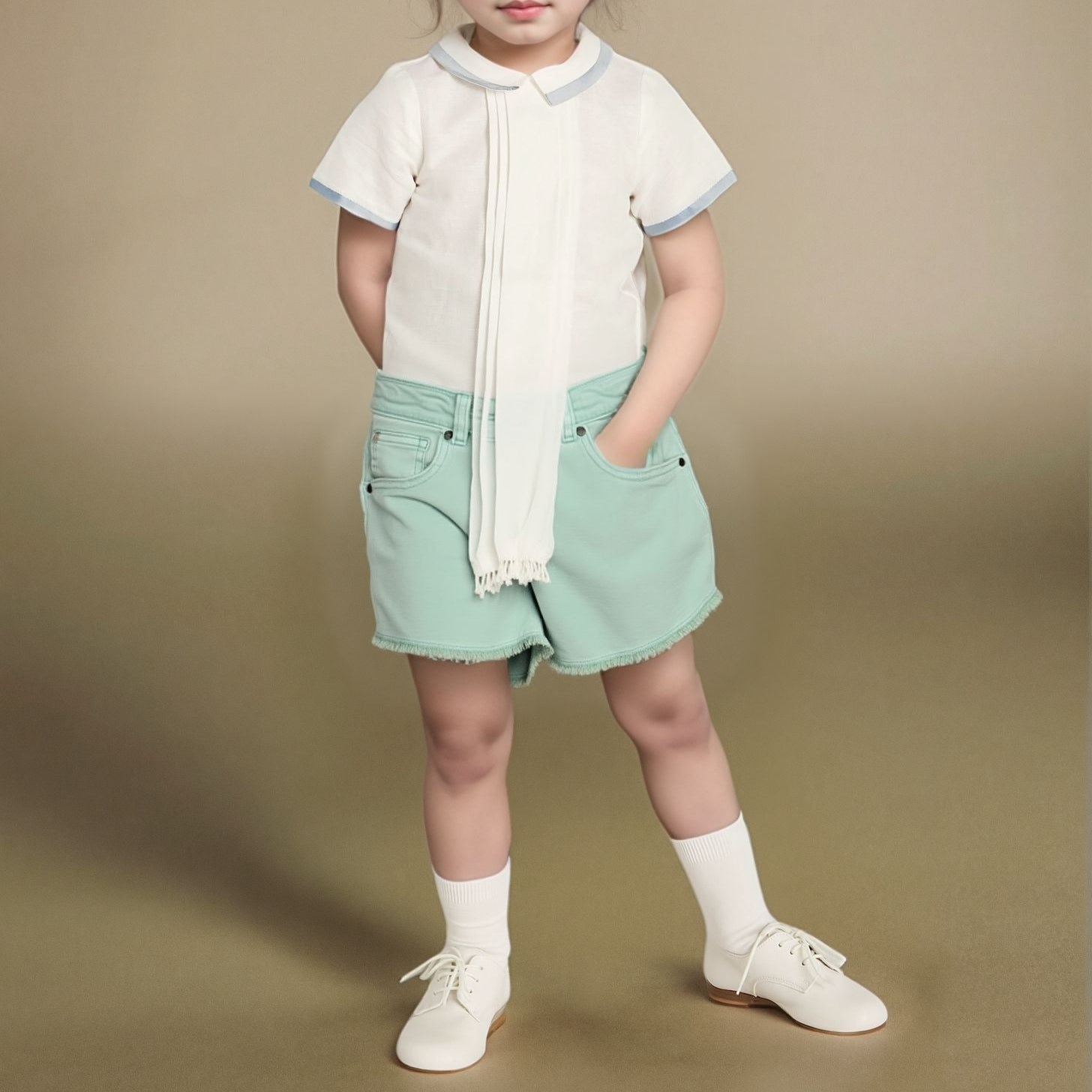 Stella McCartney Kids Girl Denim Mint Shorts – Crown Forever Stella McCartney Kids Girl Denim Mint Shorts – Crown Forever