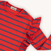 Carlijnq stripes red/blue - ruffled organic kids top kids long sleeve t shirts CARLIJNQ   