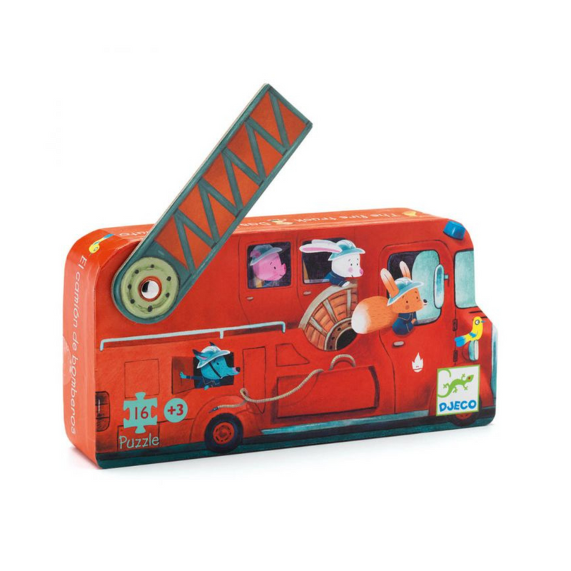 Djeco Fire Truck Mini Puzzle - 16 Pieces kids educational toys Djeco   