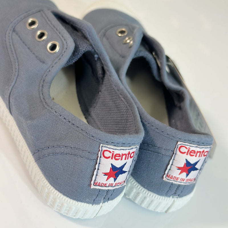 Cienta Kids Canvas Slip On Sneakers Ciel Delav kids shoes Cienta   