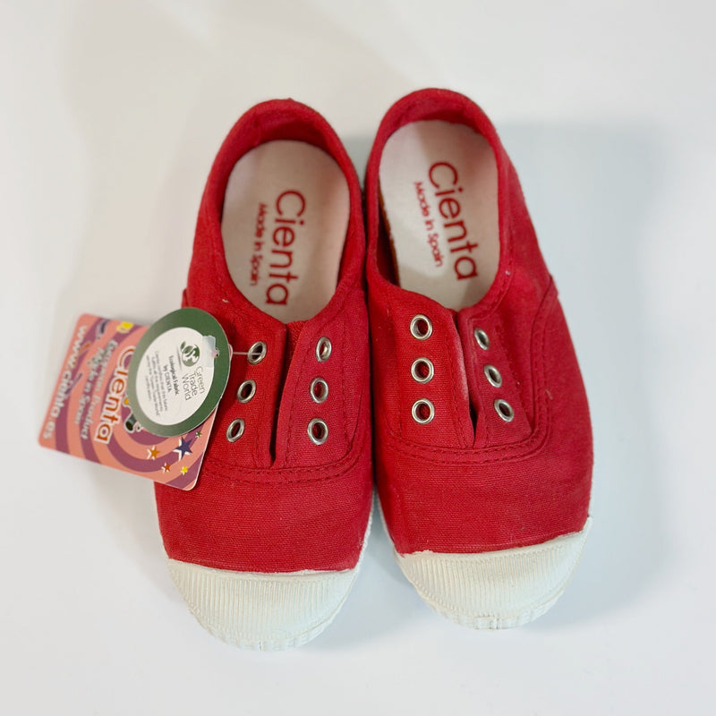 Cienta Kids Canvas Slip On Sneakers Rojo kids shoes Cienta   