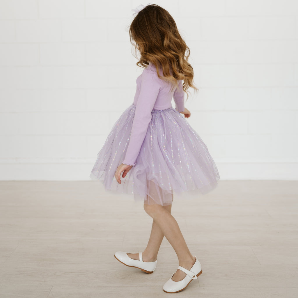 Petite Hailey Girl Pastel PH Tutu Dress Purple