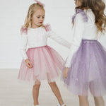 Petite Hailey Girl Frill Flower Tutu Dress Pink kids dresses Petite Hailey   