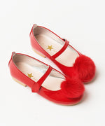 Petite Hailey Classic MaryJane Shoes w removable patches Red