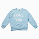 Petite Hailey Love U Sweatshirts Blue kids sweatshirts Petite Hailey   
