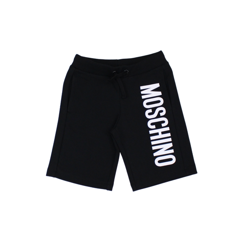 Moschino Kids Logo Shorts Black kids shorts Moschino   