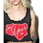Wildfox Couture I’m Yours Ruffle Crop Cami WF Top Wildfox Couture   