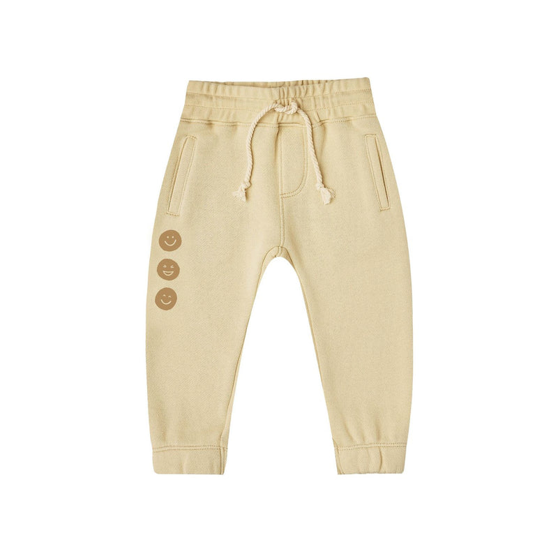 Rylee + Cru Happy Face Joggers Pant Butter kids pants Rylee And Cru   