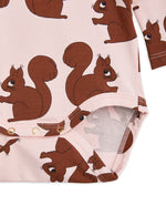 Mini Rodini Aop Squirrels Long Sleeve Body baby leggings Mini Rodini   
